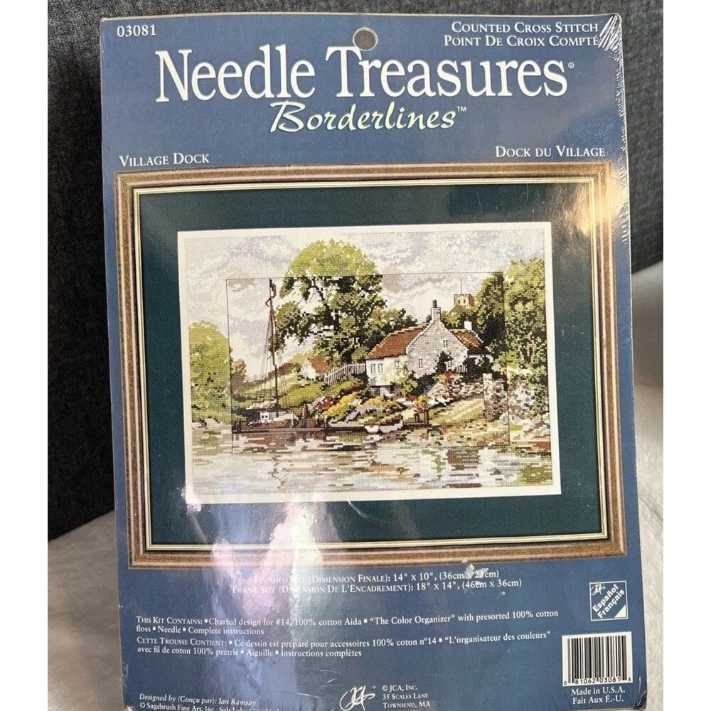 Needle Treasures Borderlines 03081 "Village Dock" Counted Cross Stitch Kit Craft